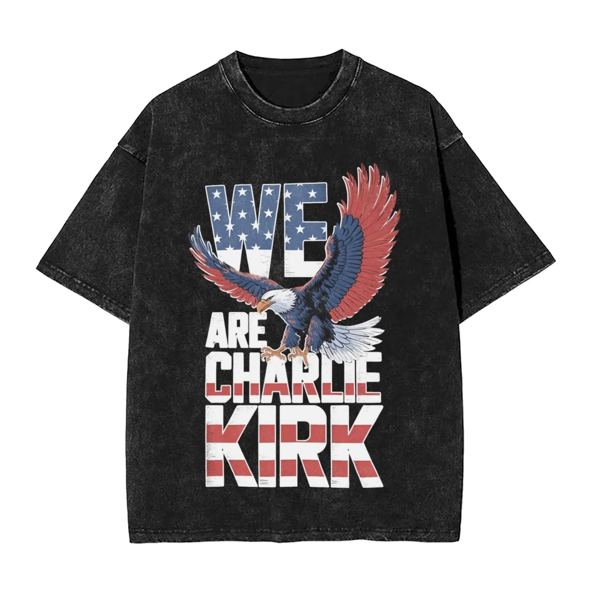 Rest in Peace Charlie Kirk Memorial Tee Men Women Clothing Fashion Classic O-collar Black T Shirts Summer Vintage Washed T-shirt