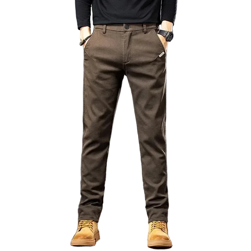 Men's Pants Casual Cotton Straight Business Work Pants High Quality