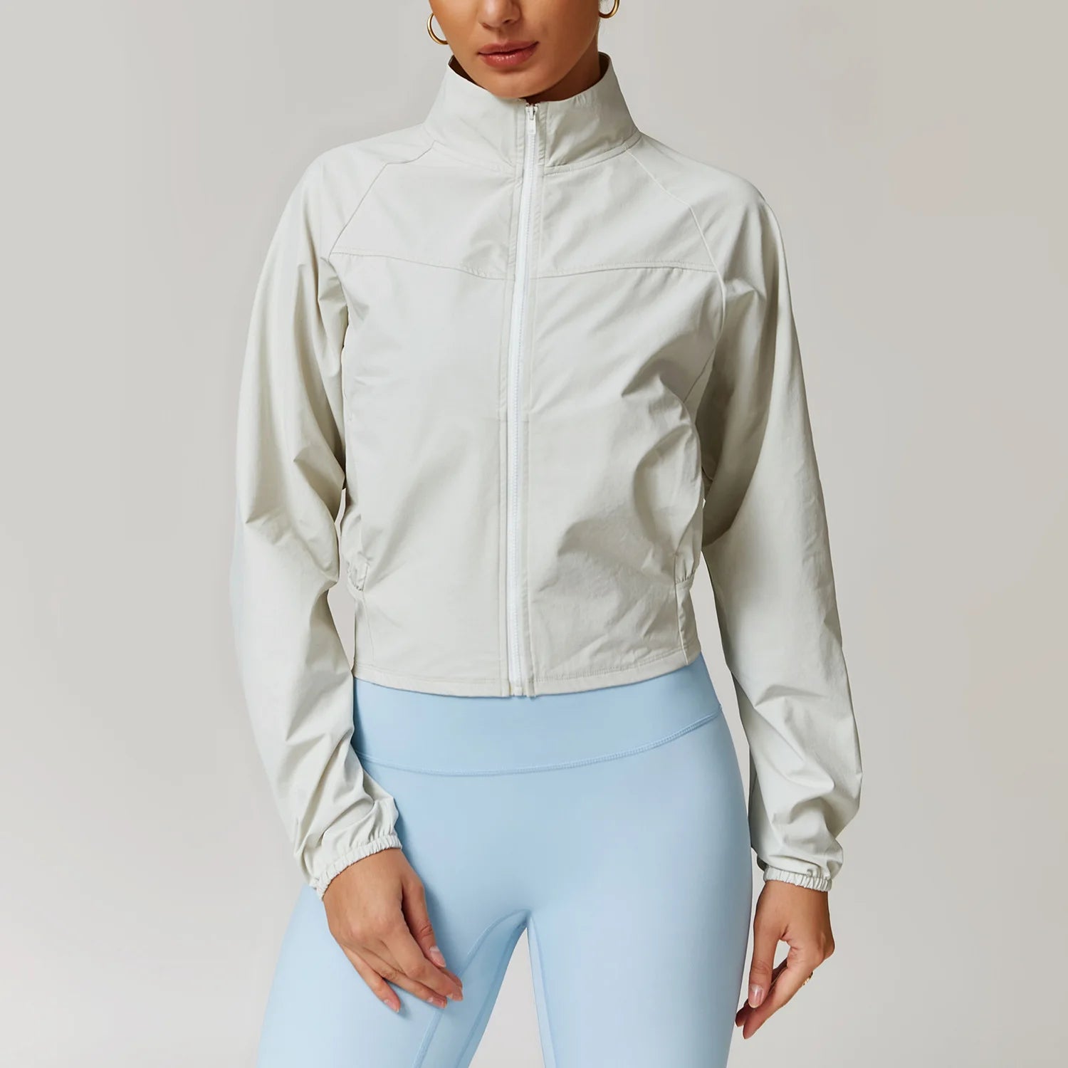 Women's Jacket Long Sleeved Outdoor Fitness Coat Yoga Crop Tops Gym Clothes Sports Tops Jacket