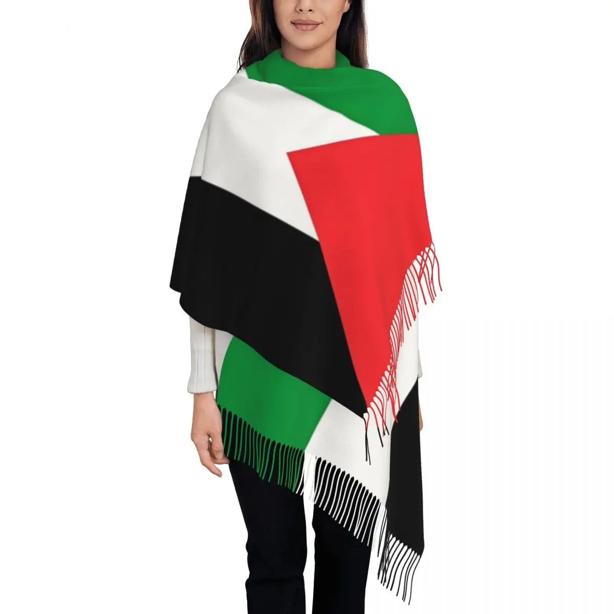 Palestinian Flag Shawls Wraps for Women Warm Large Long Scarf Shawl