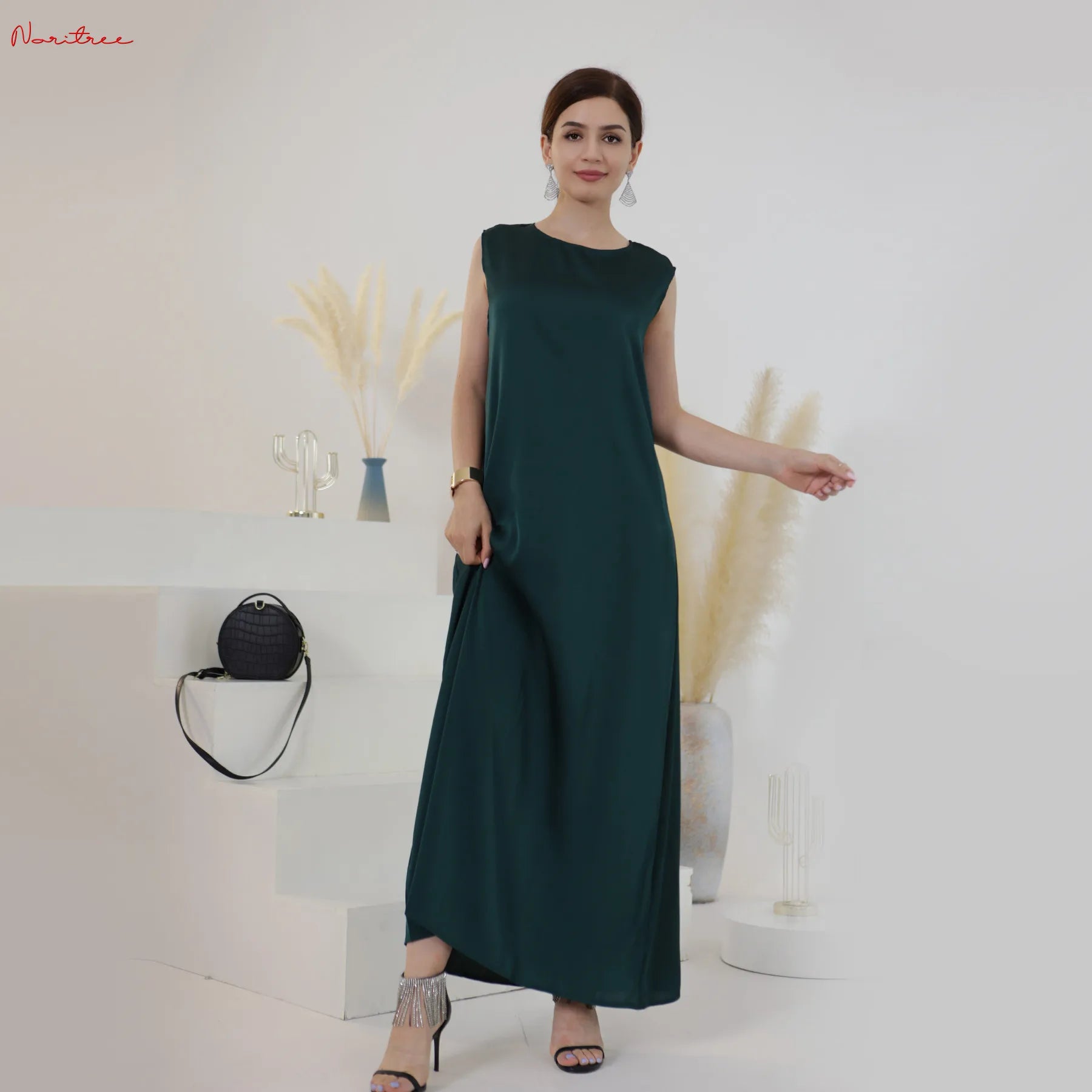 White Inner Dress Clothing For Women Dubai Abaya Arabic Muslim Dress Robe