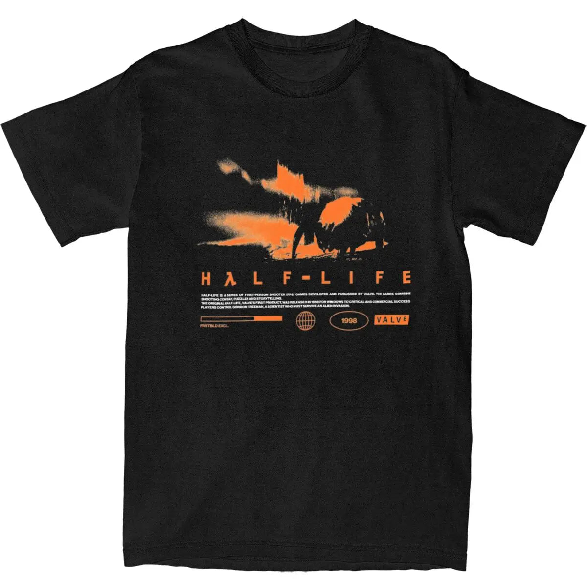 Men T Shirt Videogames HALFS LIFES V3