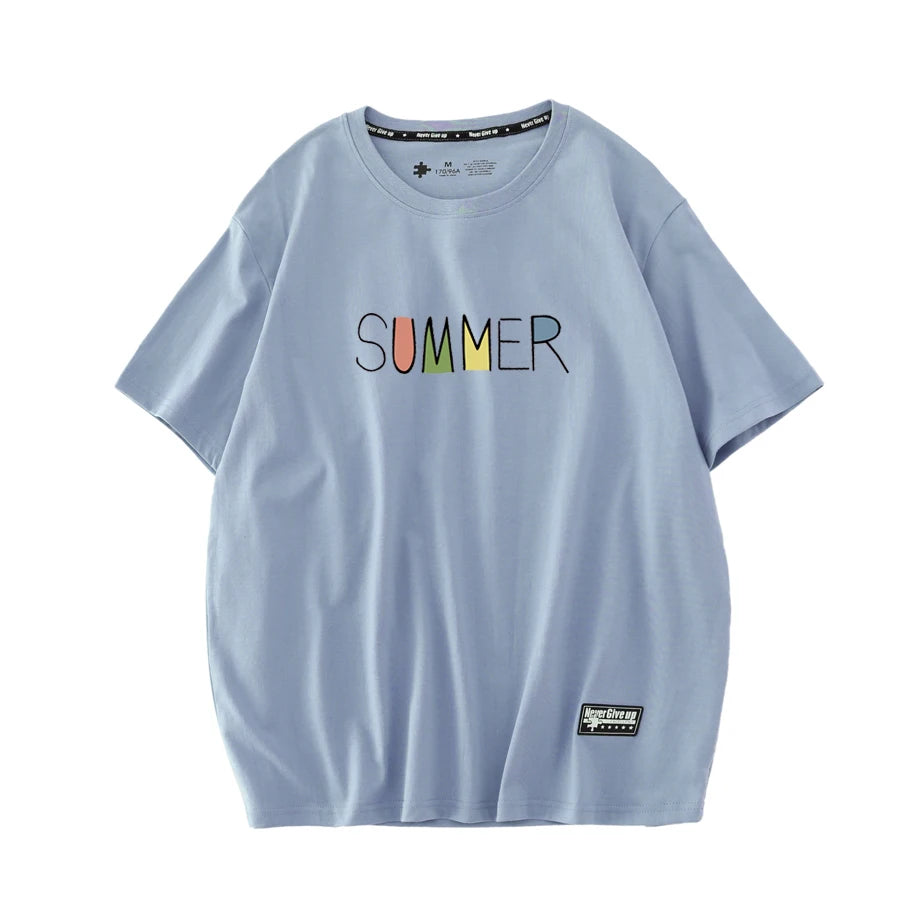 WAVLATII Women New Light Green Summer T Shirts Female 210g/m2 Cotton Fabric Tees Lady White Streetwear Short Sleeve Tops WT2303