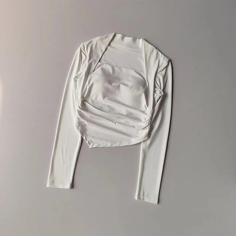 Women's High-End Fitness Yoga Suit Long Sleeved Fixed Cup Slim Fit Top - Optimal for Exercise And Workout