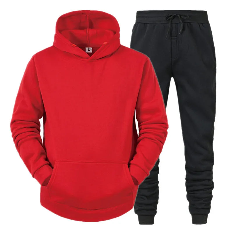 Men Sportswear Sweater Suit Hoodies + Pants Sports Clothing Spring Autumn Sets Jogging Trousers Running  Tracksuits