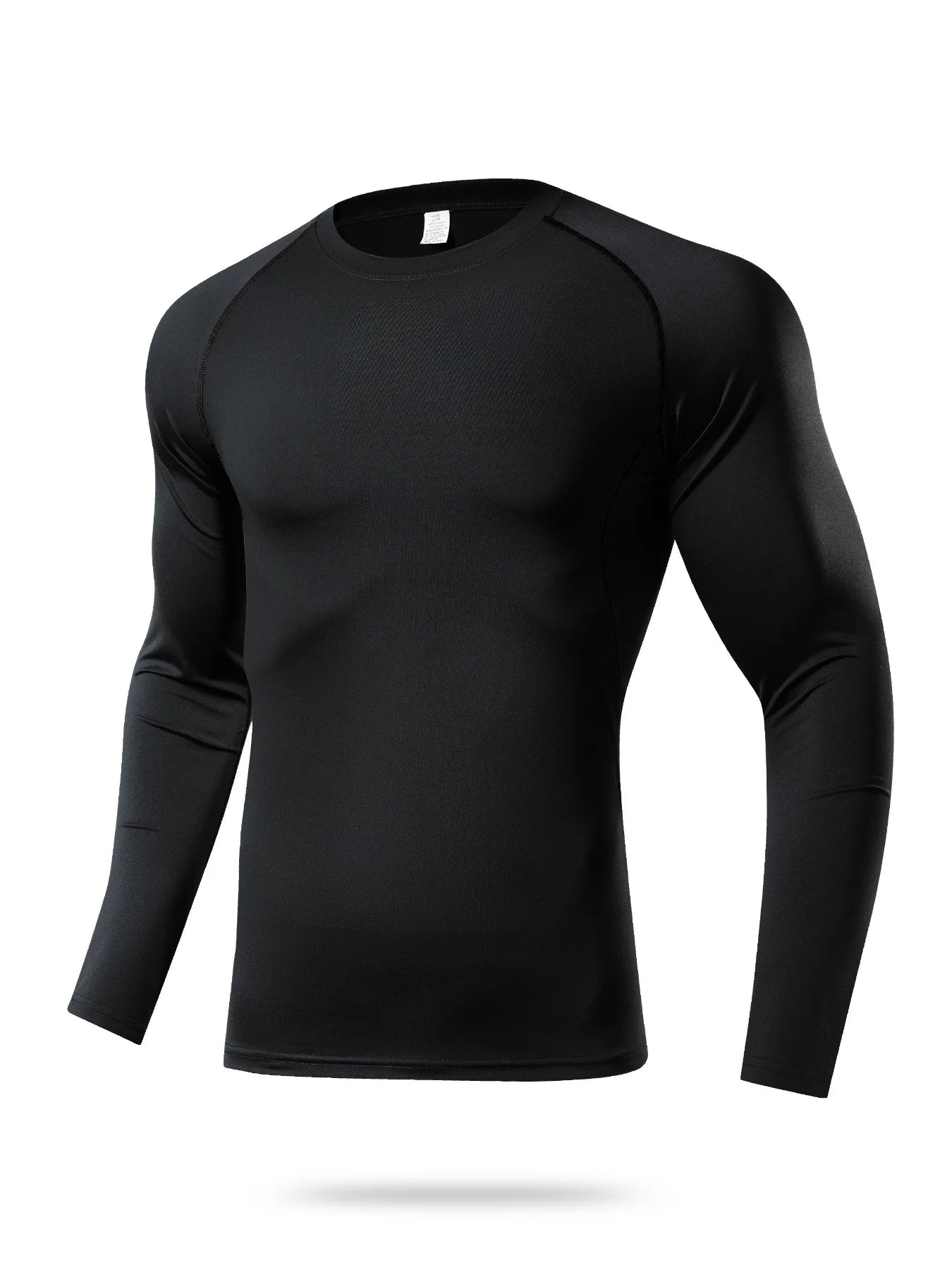 Fitness Clothing Mens Tight Round Neck Long Sleeve Gym Fitness Trainer Sweatshirt Mens Jogging Sweatshirt Tops