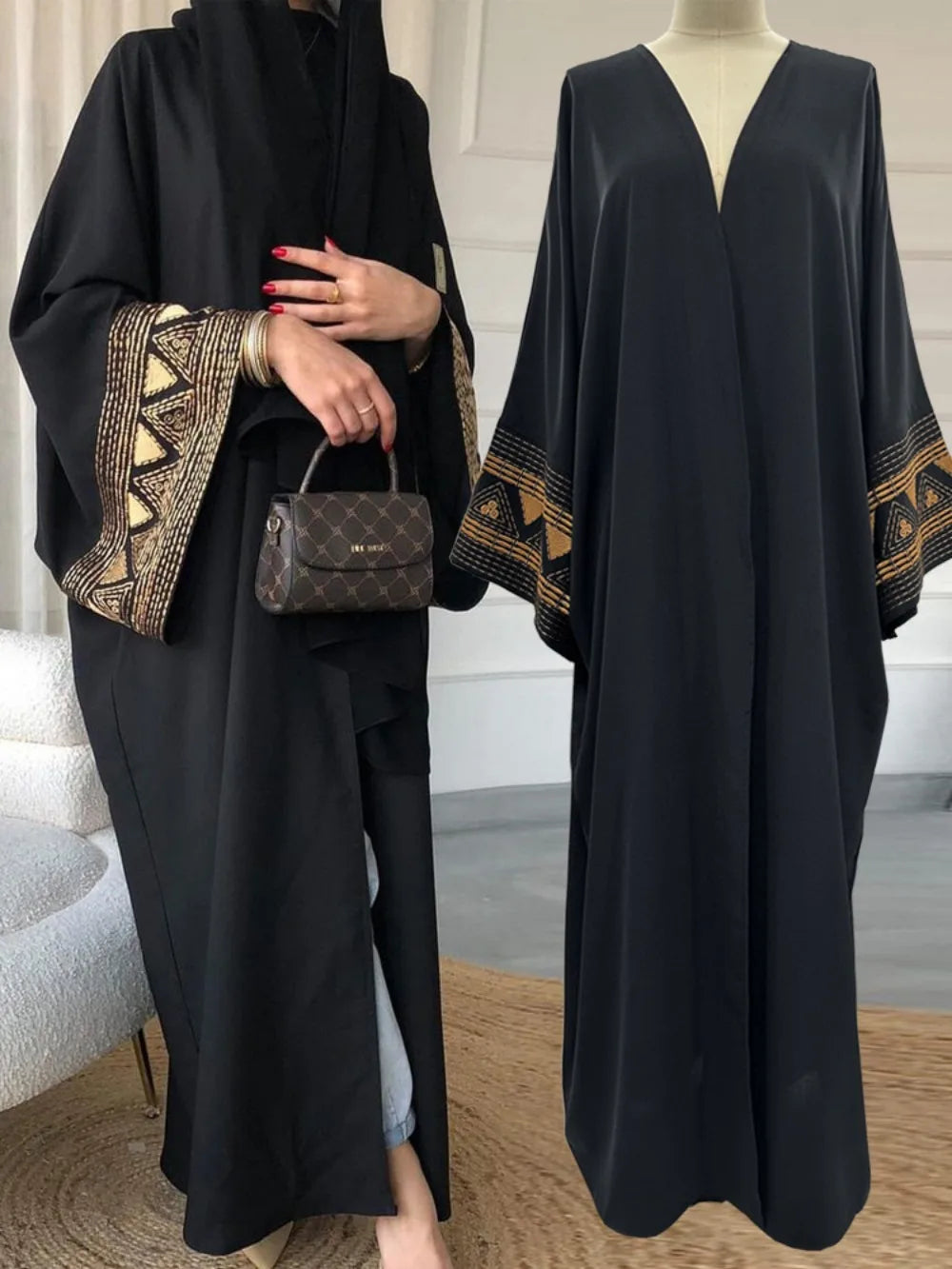Abayas Eid  for Women Dubai Dresses Embroidery Ramadan Islam  Arab Long Robe 2025