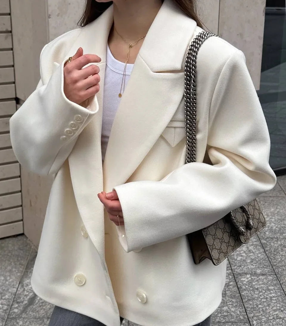 2025 Winter Premium Silk Wool Jacket Fashion Coat Women's