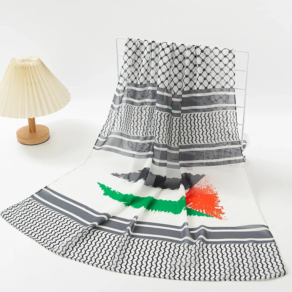 NEW Kuffiyeh Hijab Palestinian Chiffon Scarf Women  Scarves Shawl Lady Print