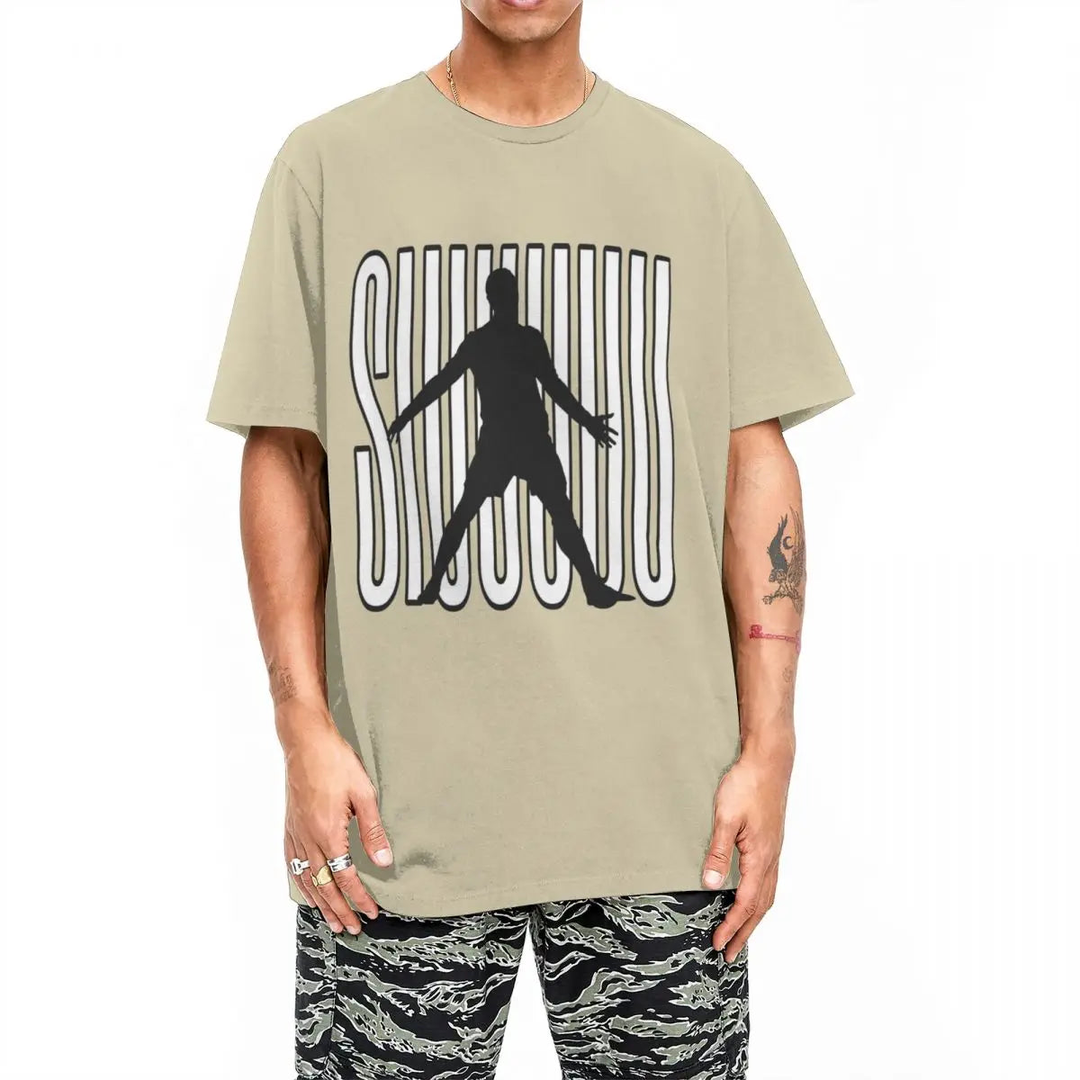 Siuuu CR7 Cristianoed Ronaldoed Funny T-Shirt Summer Y2K T Shirts 100% Cotton Popular Tee Shirt For Adult Short Sleeve DIY Tops