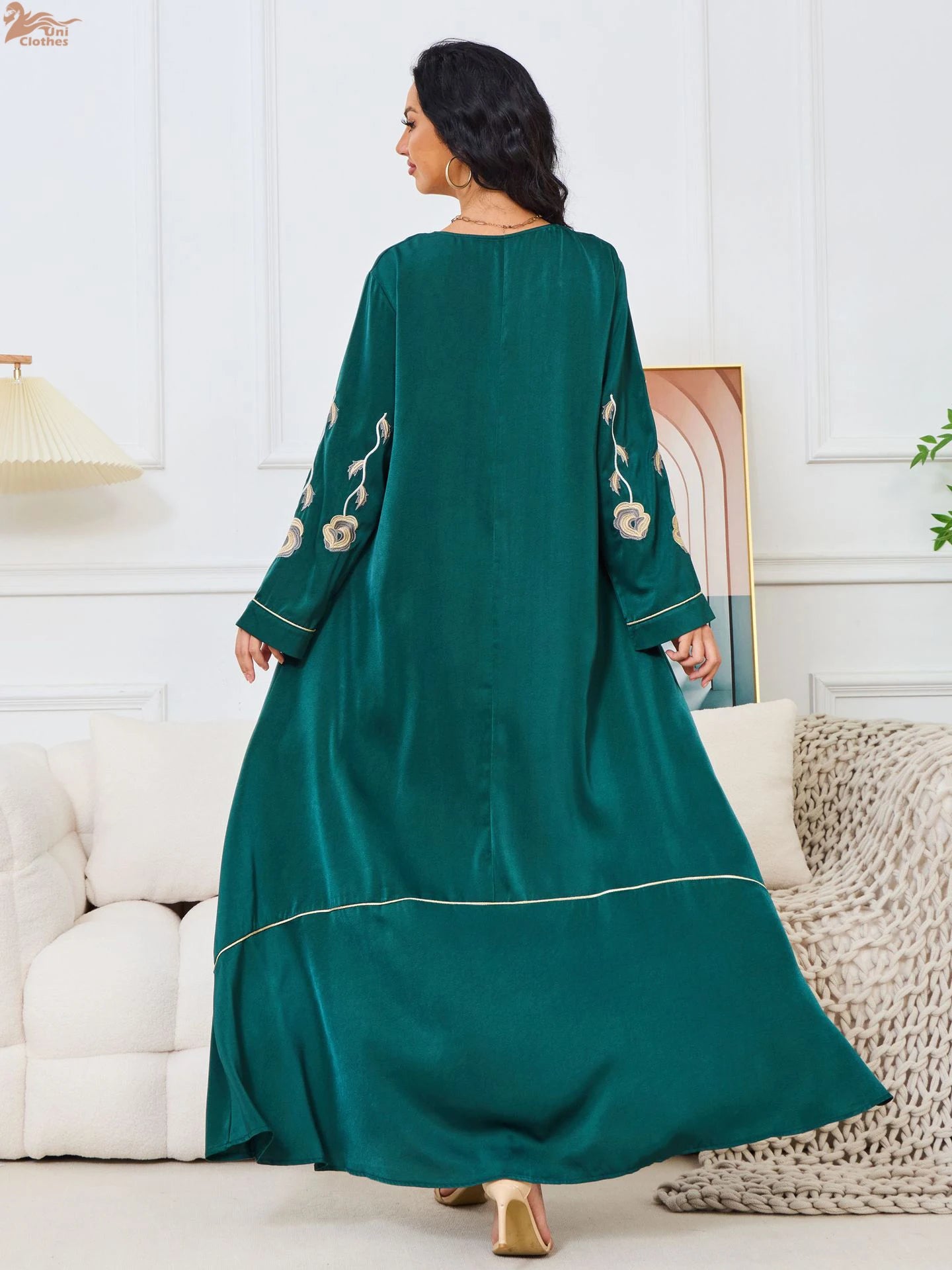 Women Abaya 2025 Eid Ramadan Fashion Hijab Robe  Embroidery Evening Party Dress