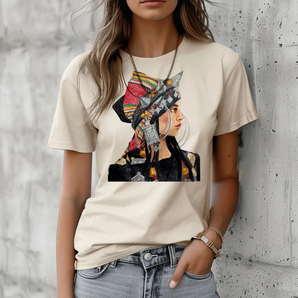 Women anime graphic T shirt female  clothing
