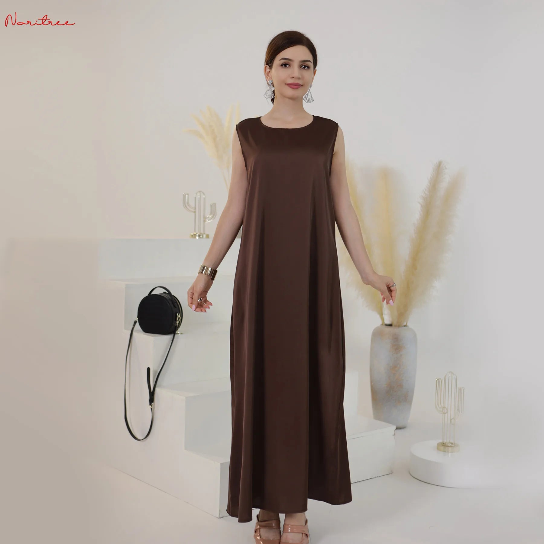 White Inner Dress Clothing For Women Dubai Abaya Arabic Muslim Dress Robe
