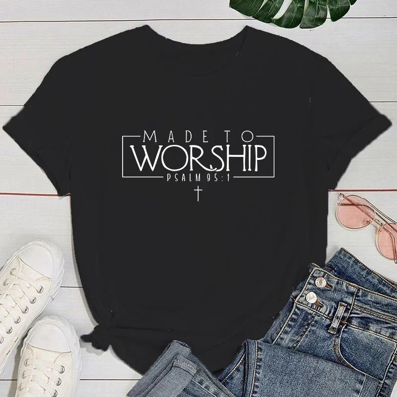 Premium Women's T-shirt Made To Worship