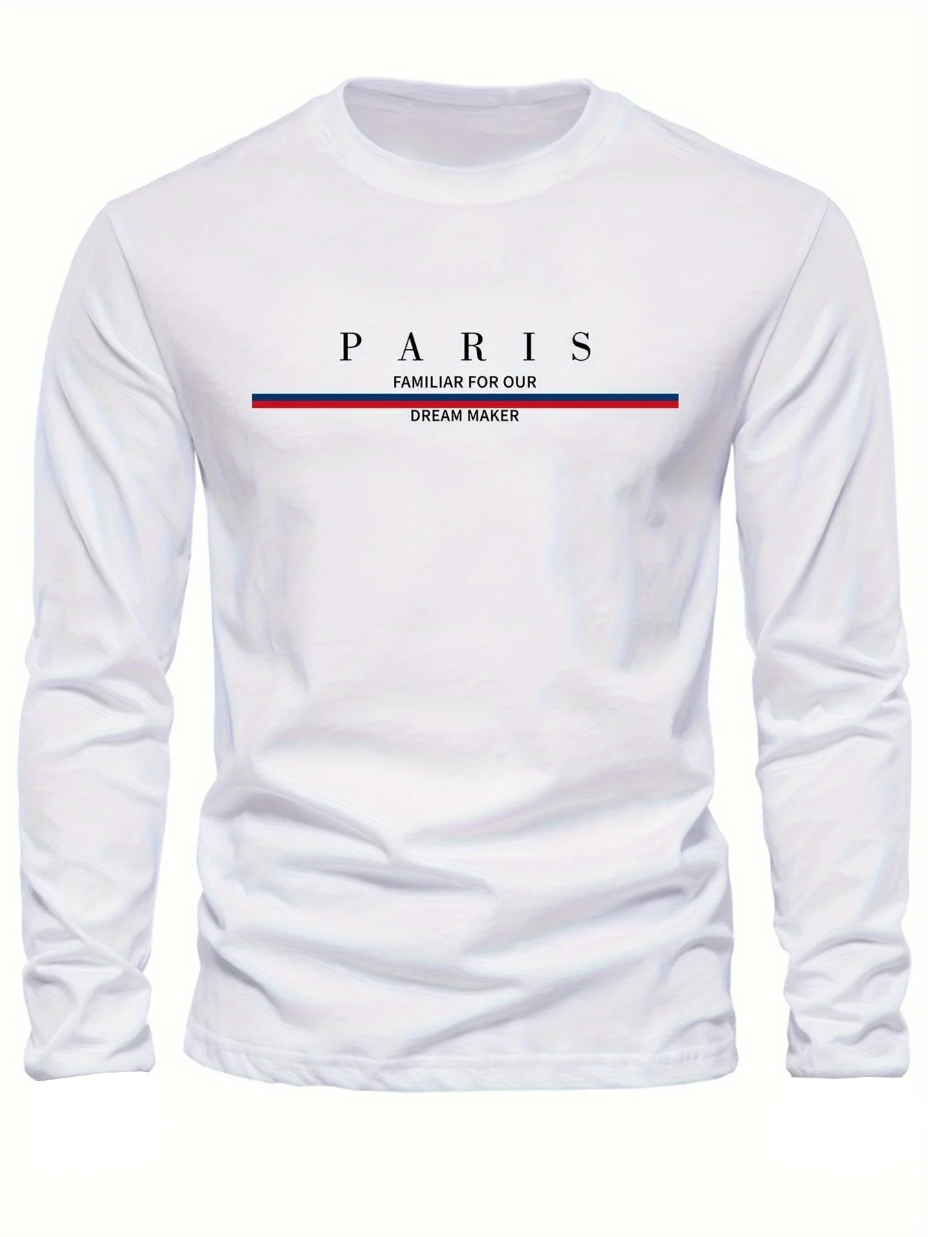 Men's Paris print SWEATS Hoodies  Loose Fit Print Casual Round Neck Top Men's autumn and winter warm round neck hoodie