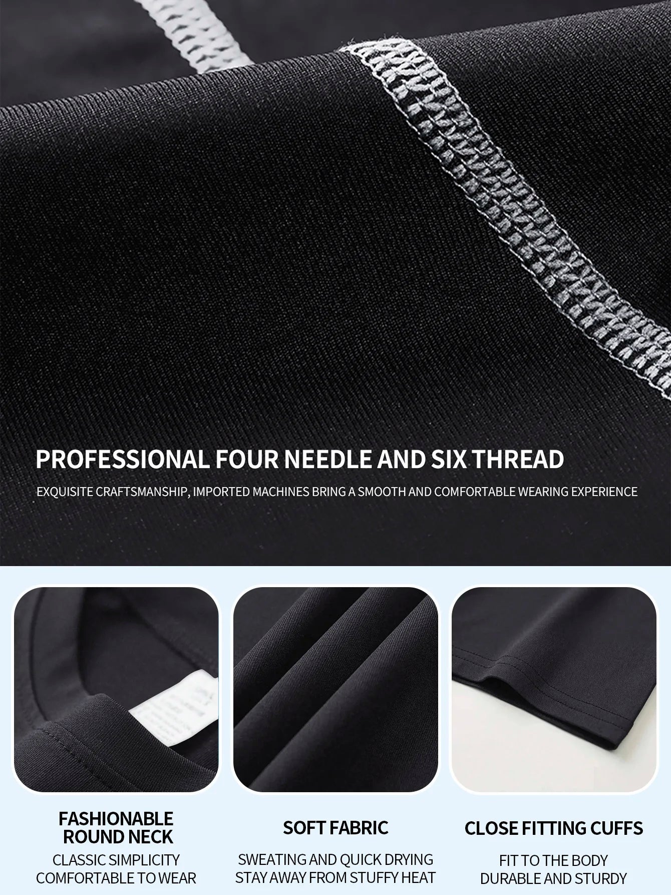 Fitness Clothing Mens Tight Round Neck Long Sleeve Gym Fitness Trainer Sweatshirt Mens Jogging Sweatshirt Tops