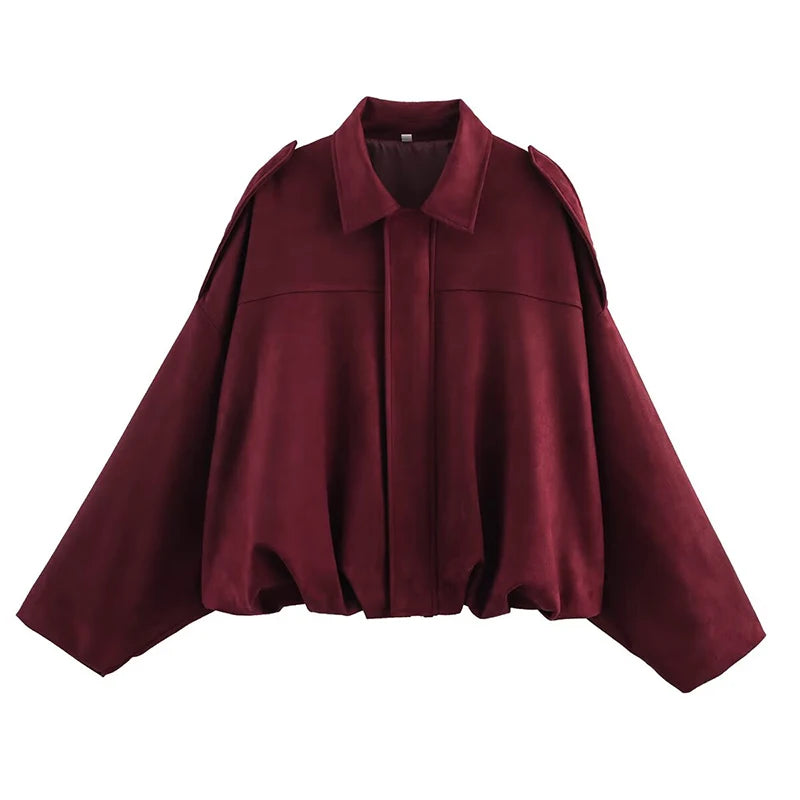 Autumn Winter Loose Jackets Coats for Women Fashion Turn-down Collar Long Sleeve Coats Casual Female Outerwear Chic Tops