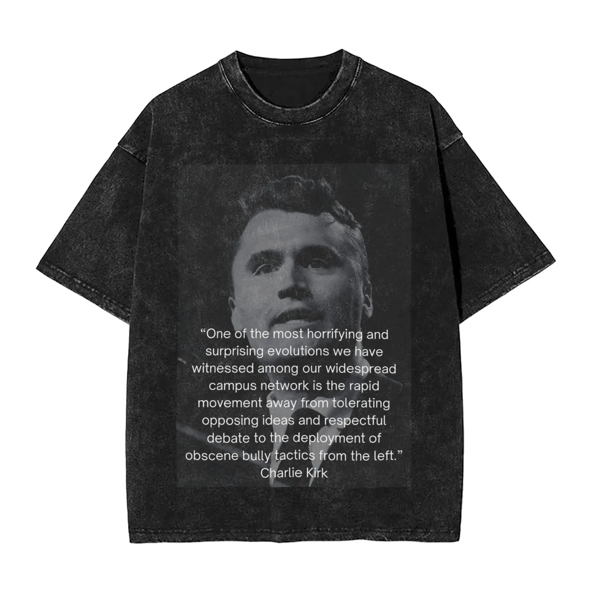 Rest in Peace Charlie Kirk Memorial Tee Men Women Clothing Fashion Classic O-collar Black T Shirts Summer Vintage Washed T-shirt