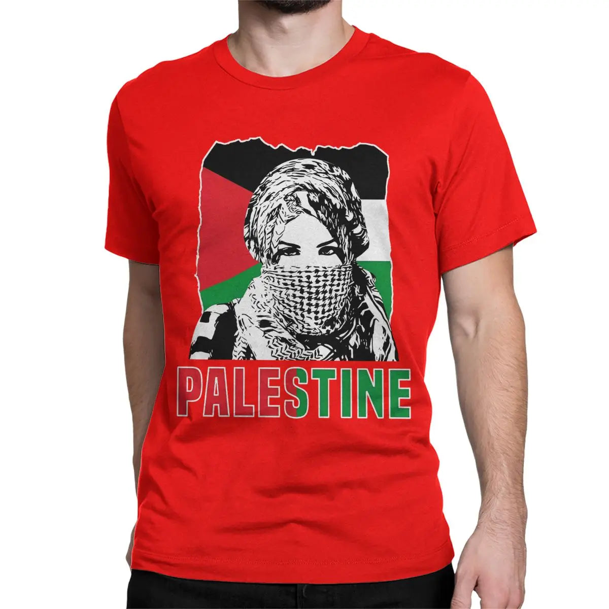 Men Women Shemagh Palestine T Shirts Arabic Hatta Kufiya Keffiyeh Cotton Tops  Short Sleeve O Neck Tees Party T-Shirts