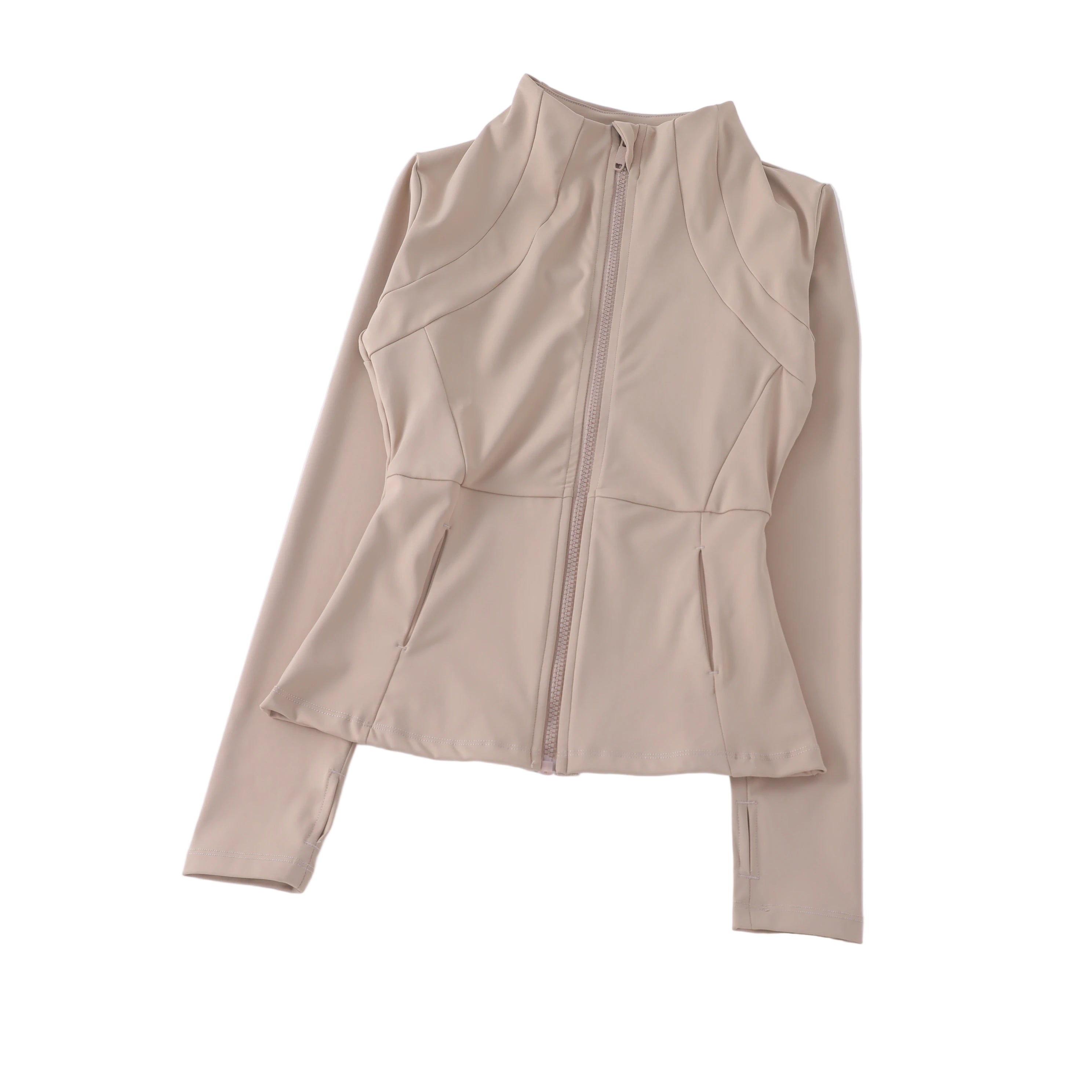 Shop Sleek zippers Yoga Slim Jackets Woman