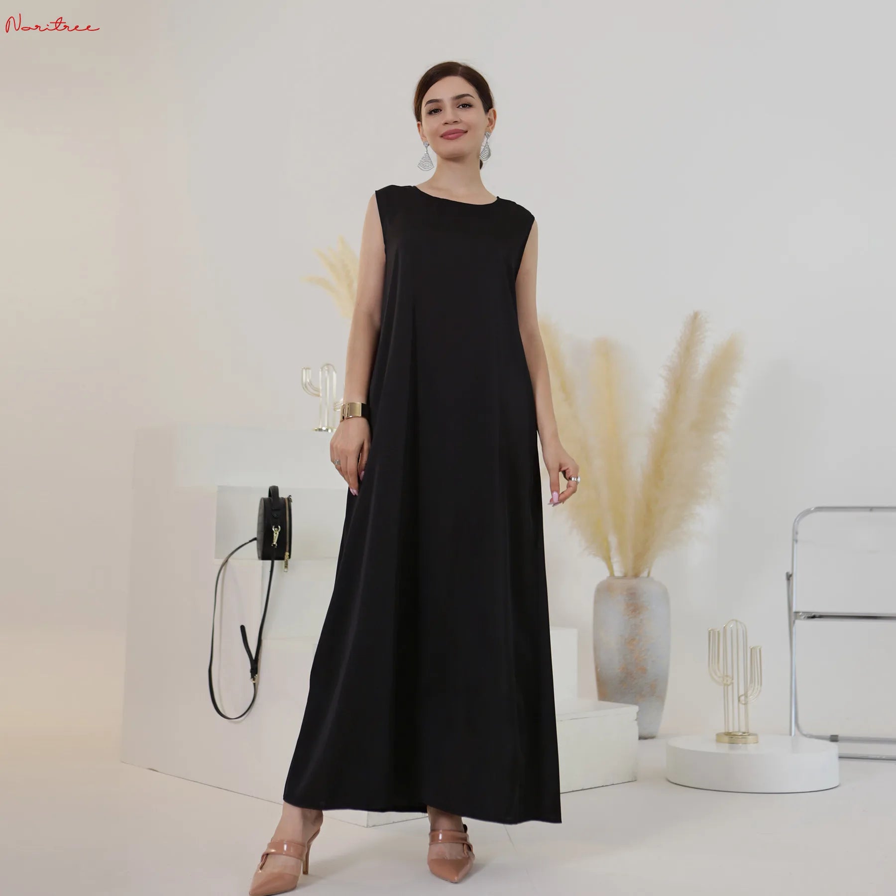White Inner Dress Clothing For Women Dubai Abaya Arabic Muslim Dress Robe