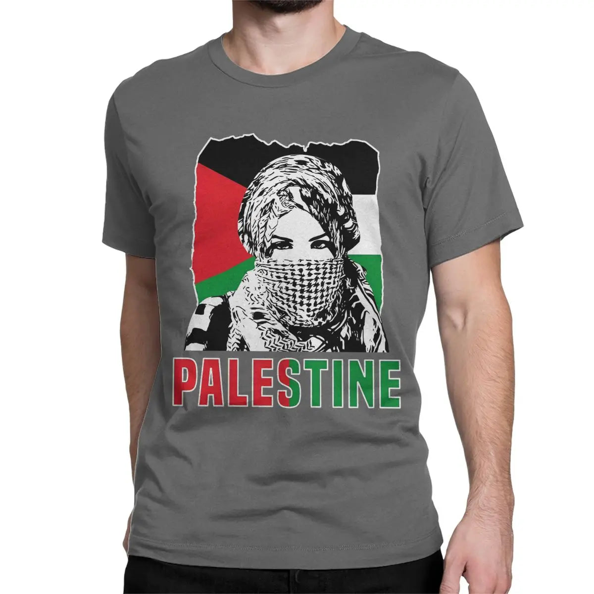 Men Women Shemagh Palestine T Shirts Arabic Hatta Kufiya Keffiyeh Cotton Tops  Short Sleeve O Neck Tees Party T-Shirts