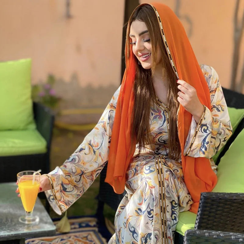 Abaya dress luxury 2025  Robe Arabic