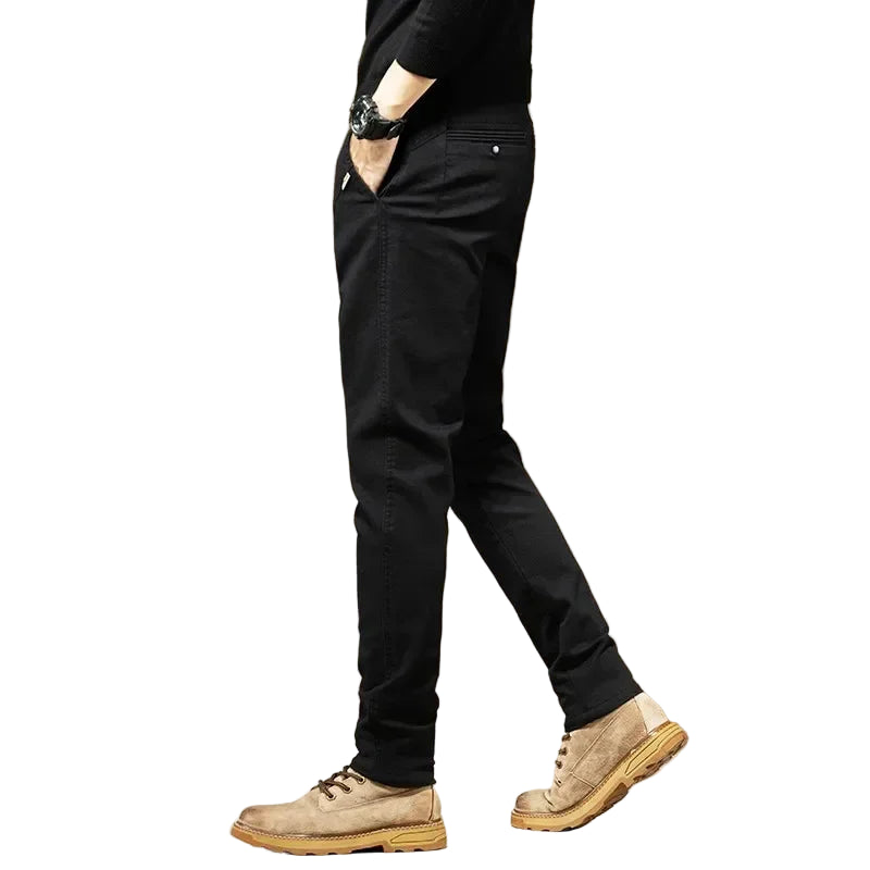 Men's Pants Casual Cotton Straight Business Work Pants High Quality