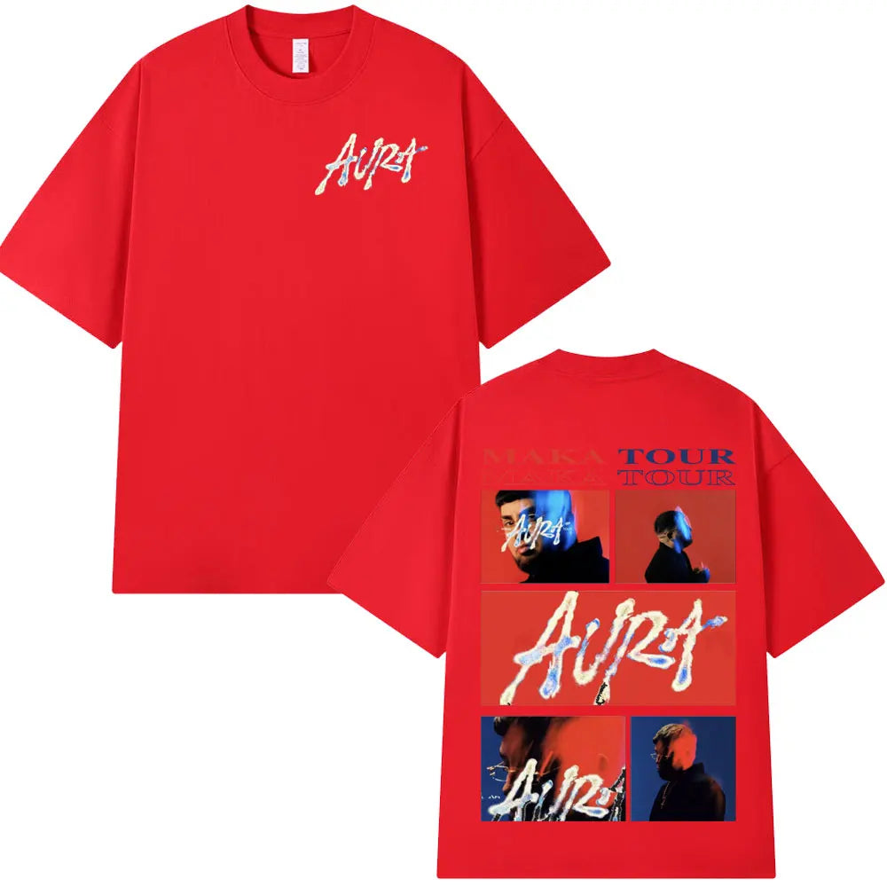 Men's/women's t shirts Rapper Maka Aura 2025 Tour Merch