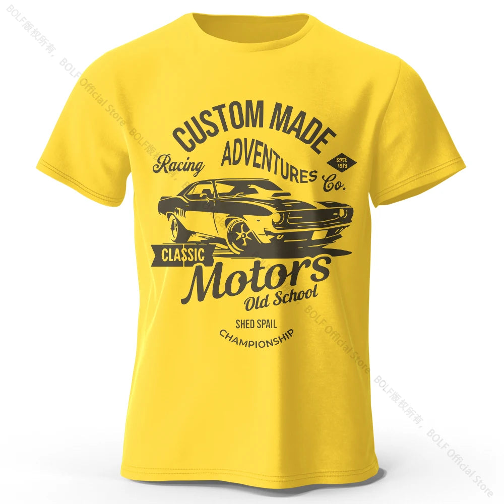 Men's Motors Printed T-Shirt 100% Cotton  Vintage