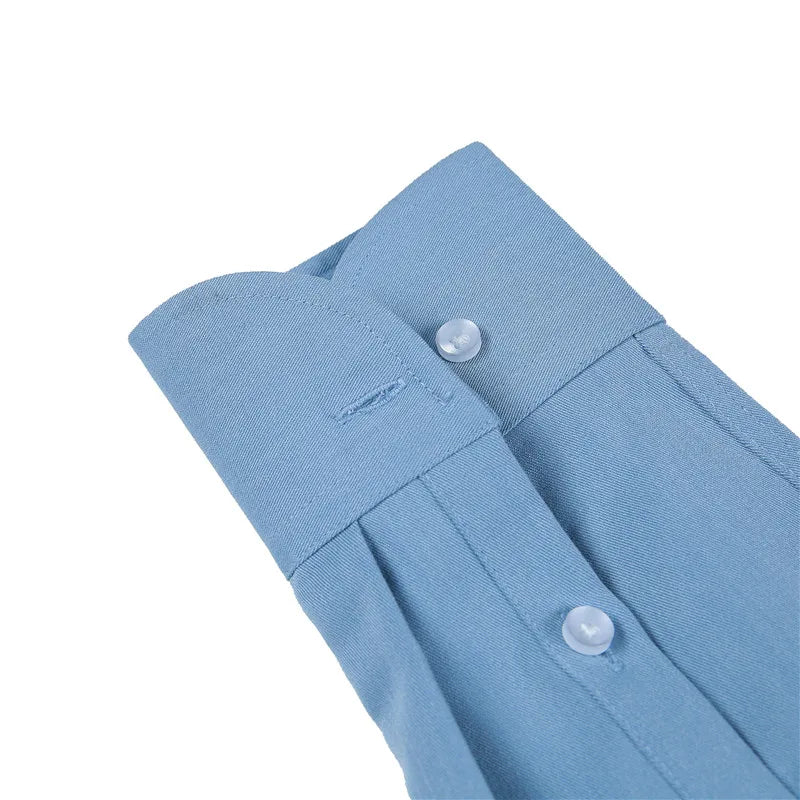 Men's Italian Collar Shirt, Wrinkle-free, Casual Slim-fit