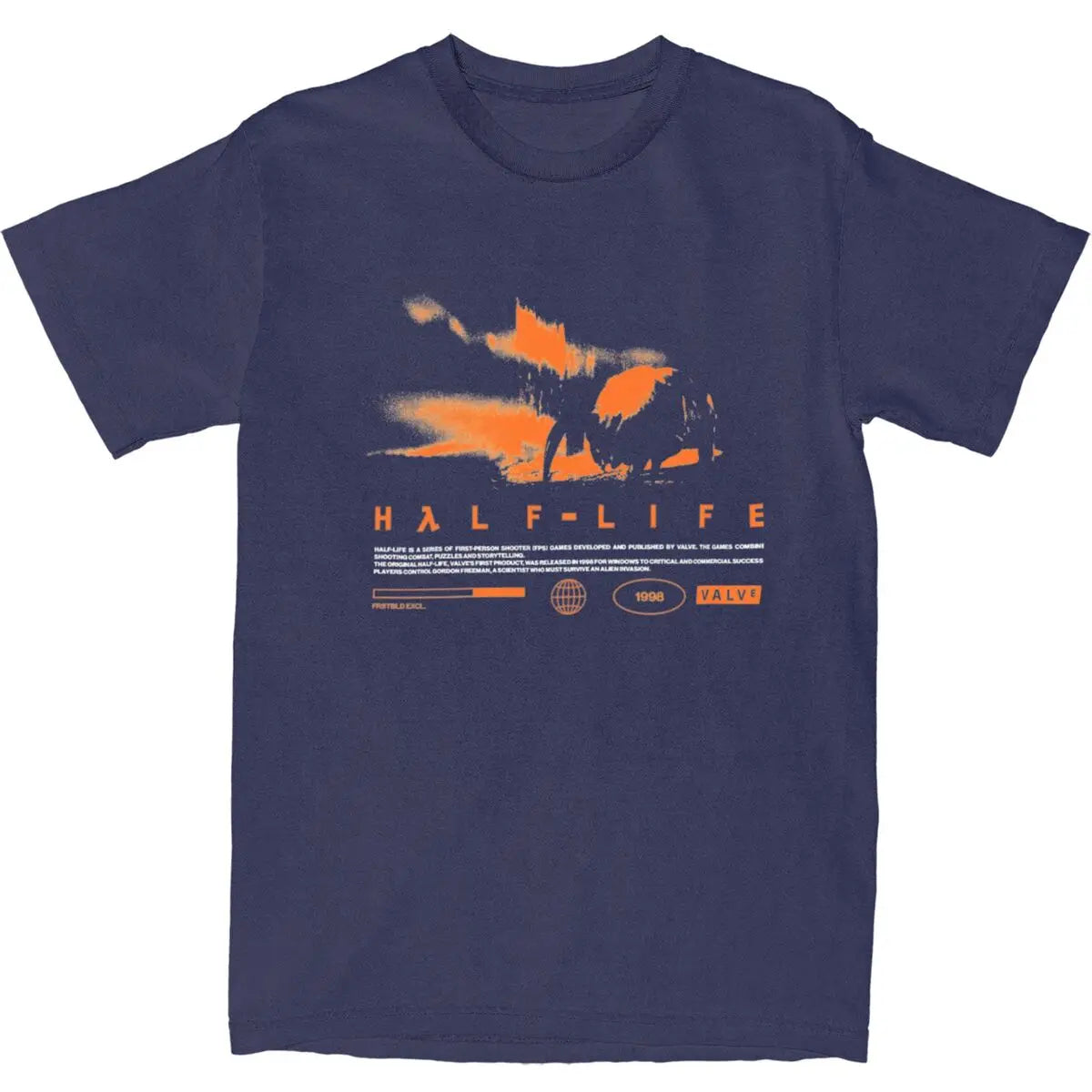 Men T Shirt Videogames HALFS LIFES V3