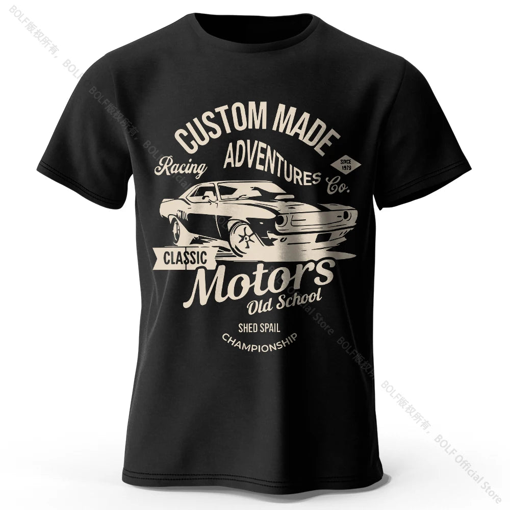 Men's Motors Printed T-Shirt 100% Cotton  Vintage