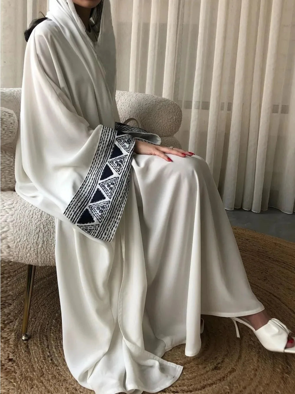 Abayas Eid  for Women Dubai Dresses Embroidery Ramadan Islam  Arab Long Robe 2025