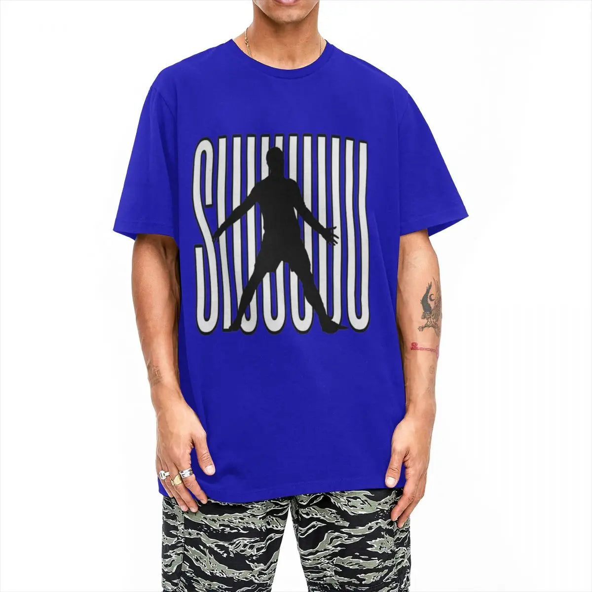 Siuuu CR7 Cristianoed Ronaldoed Funny T-Shirt Summer Y2K T Shirts 100% Cotton Popular Tee Shirt For Adult Short Sleeve DIY Tops