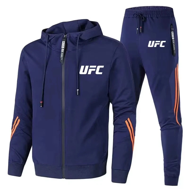 Fashionable new men's and women's casual sportswear set; fashionable pants and jacket, printed outdoor 2025