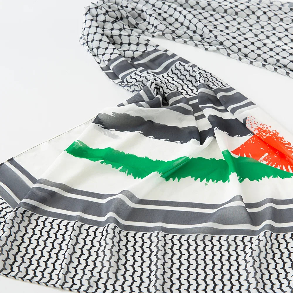 NEW Kuffiyeh Hijab Palestinian Chiffon Scarf Women  Scarves Shawl Lady Print