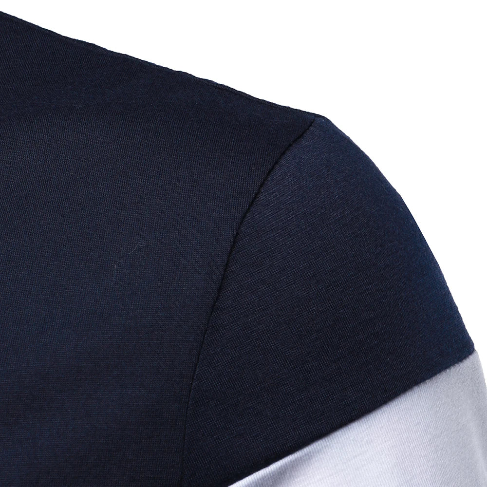 Men's Polo Shirt Stripe Matching Men's Top Business Casual Style Short Sleeve For Men