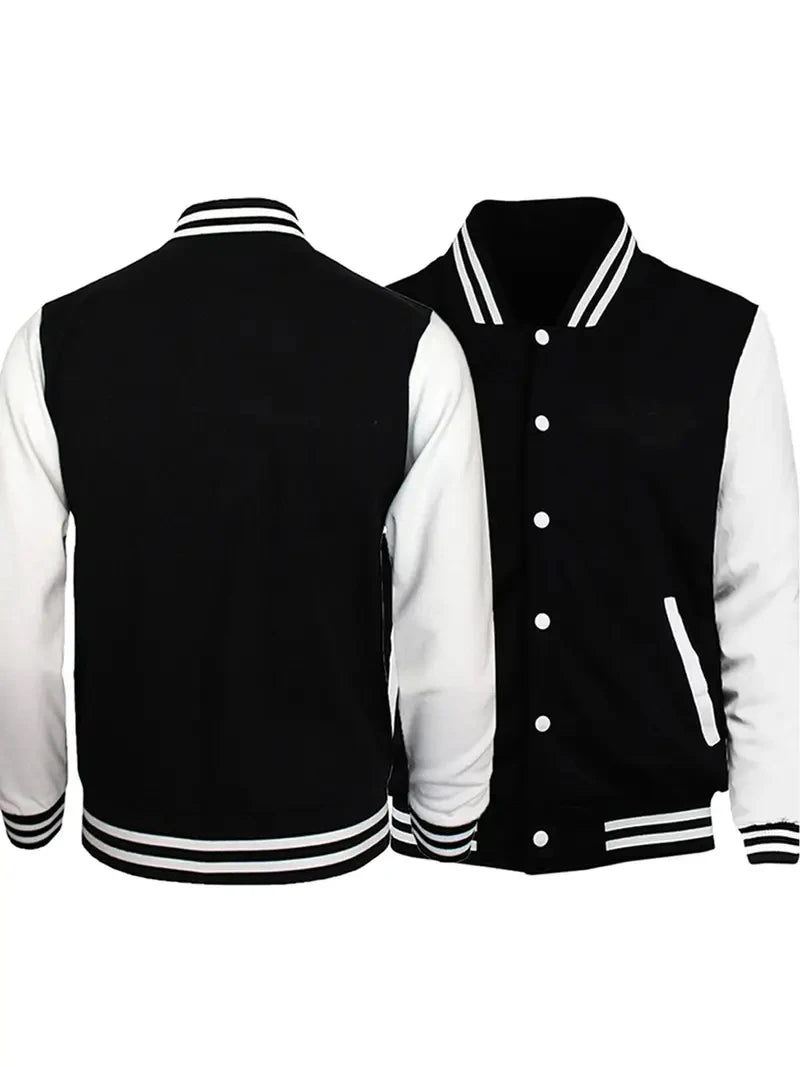 Fleece Baseball Jacket Women's Men Autumn Winter Coats O-Neck Streetwear Hoodies Pullover Sweatshirt Tracksuit Clothing Unisex