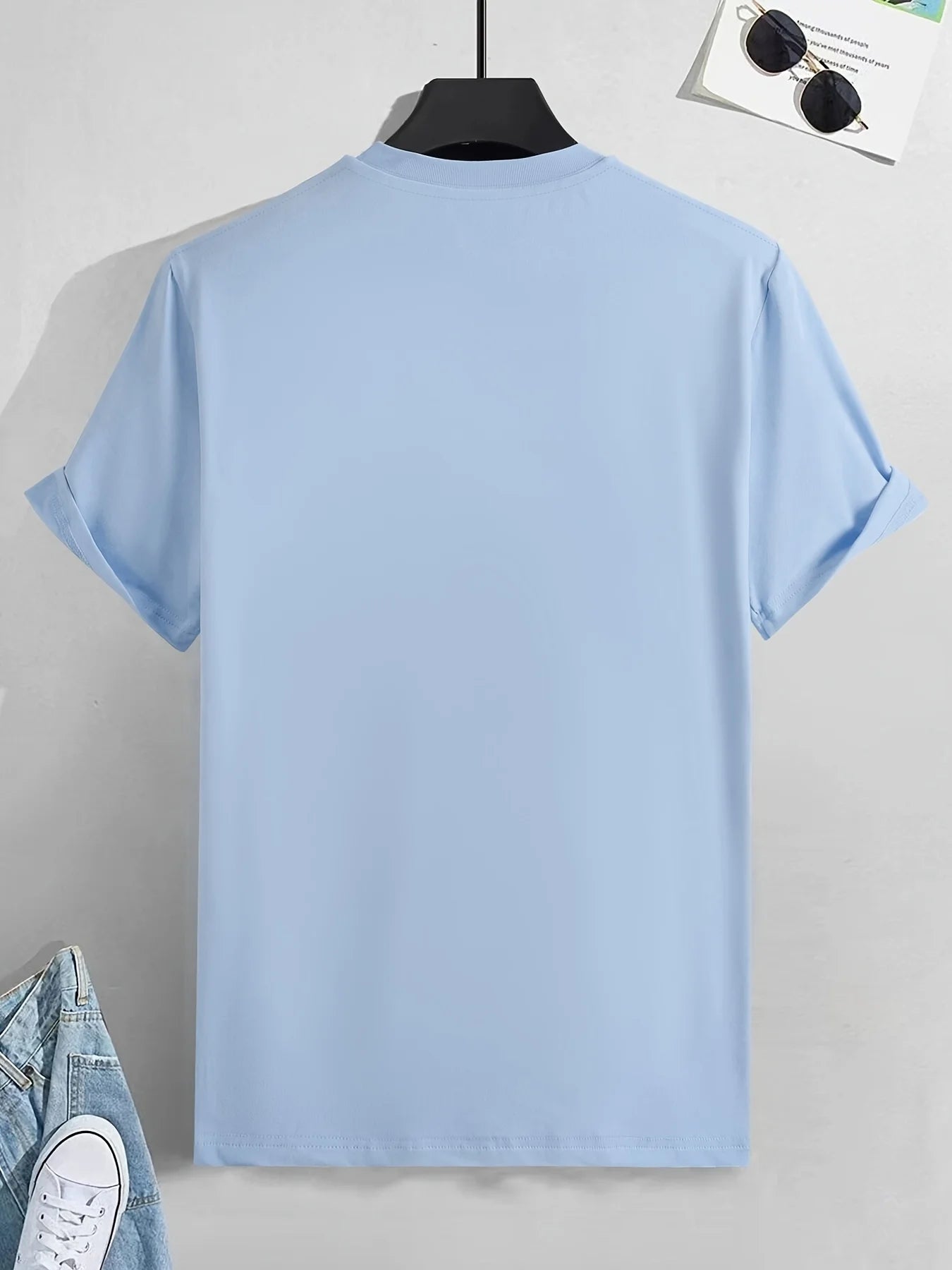 Men's Summer Loose Fit  100 Cotton be Kind Print T-shirt Tops O-neck Pactwork