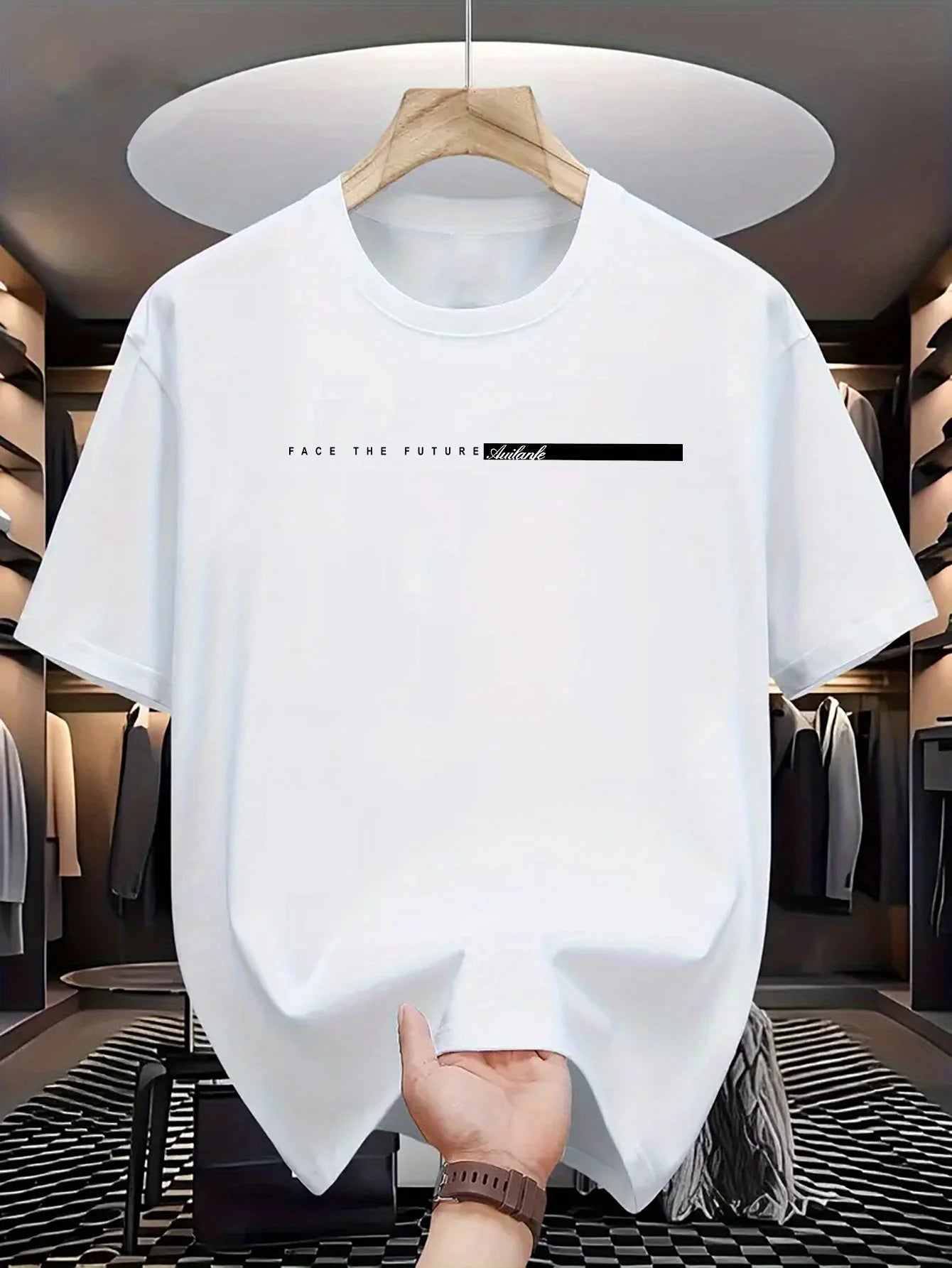 Summer men's 100% cotton casual loose fit large  round neck short sleeved High Street Unisex style