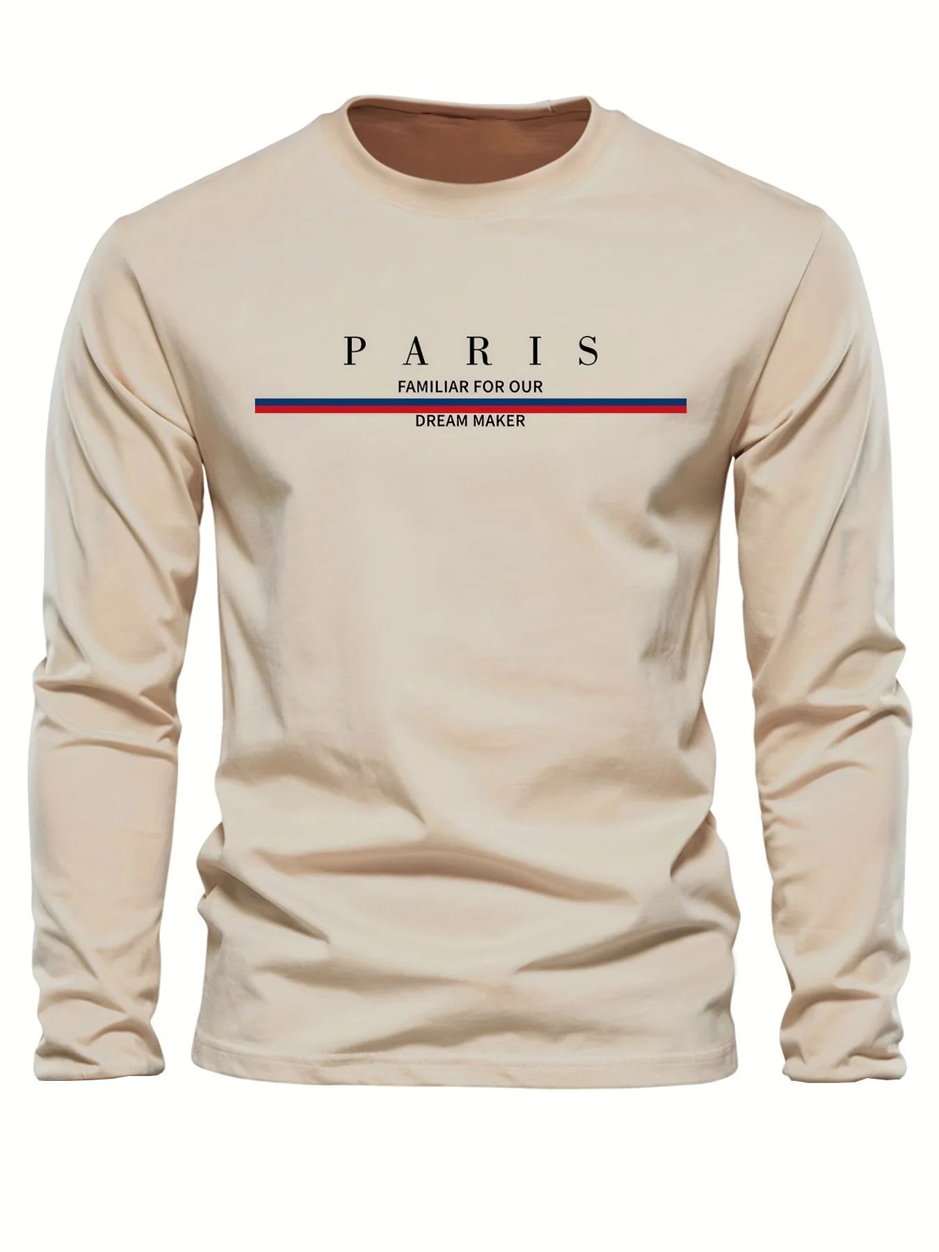Men's Paris print SWEATS Hoodies  Loose Fit Print Casual Round Neck Top Men's autumn and winter warm round neck hoodie