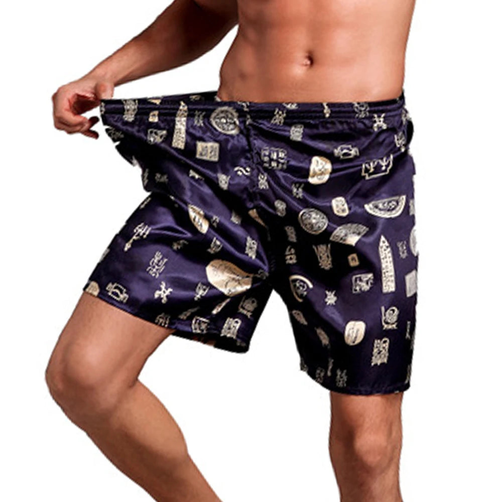 Mens Silky Pajamas Pants Sleep Bottoms Nightwear /Sleepwear/ Homewear 1pc Random Color
