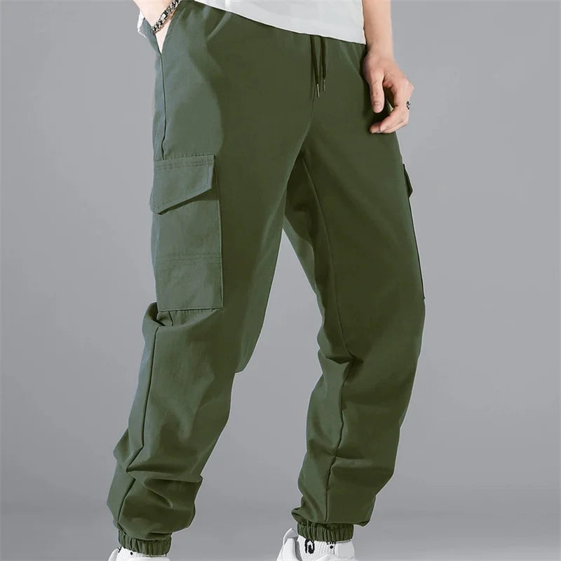 2025 spring autumn Multiple Pockets cargo pants Men's Outdoor training Pants Quick drying sweatpants men Woven running Trousers