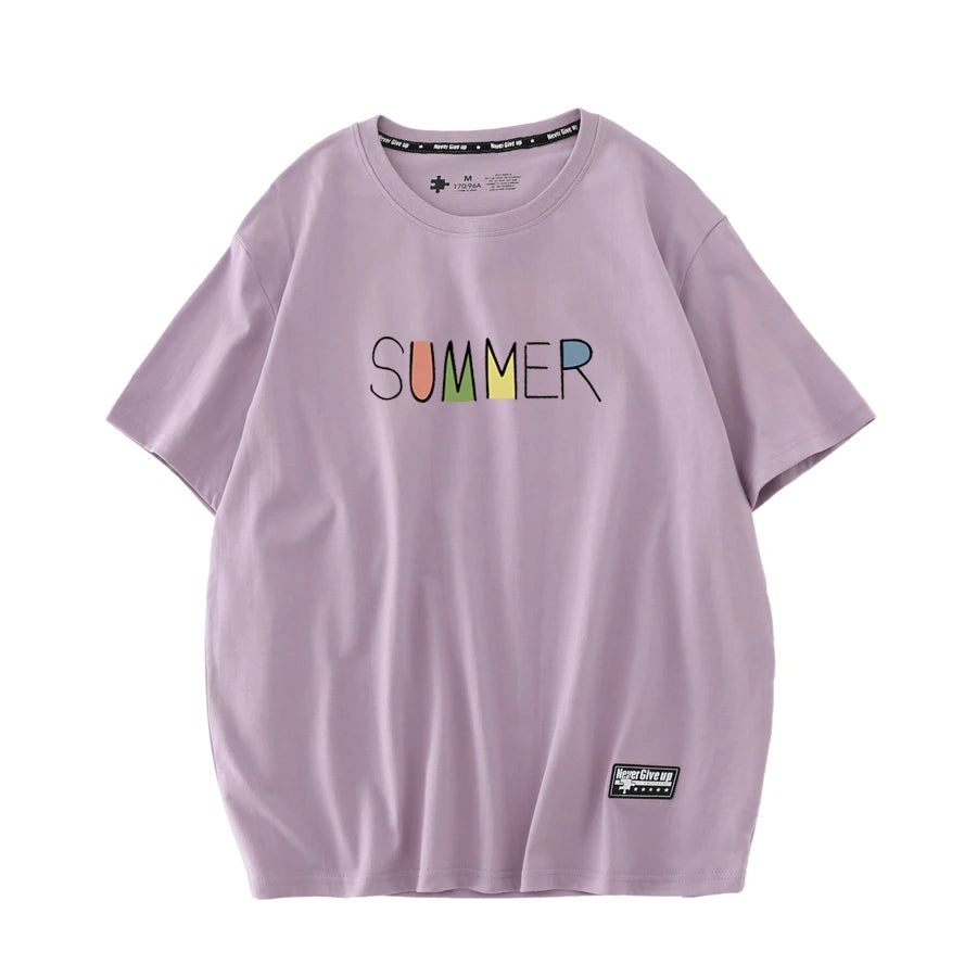 WAVLATII Women New Light Green Summer T Shirts Female 210g/m2 Cotton Fabric Tees Lady White Streetwear Short Sleeve Tops WT2303
