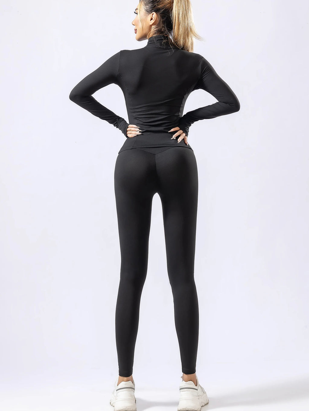 Yoga suit women autumn and winter advanced sense quick drying top professional high-end morning running gym running sportswear w