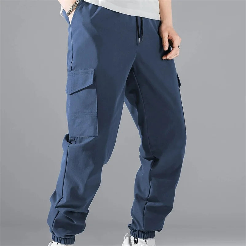 2025 spring autumn Multiple Pockets cargo pants Men's Outdoor training Pants Quick drying sweatpants men Woven running Trousers