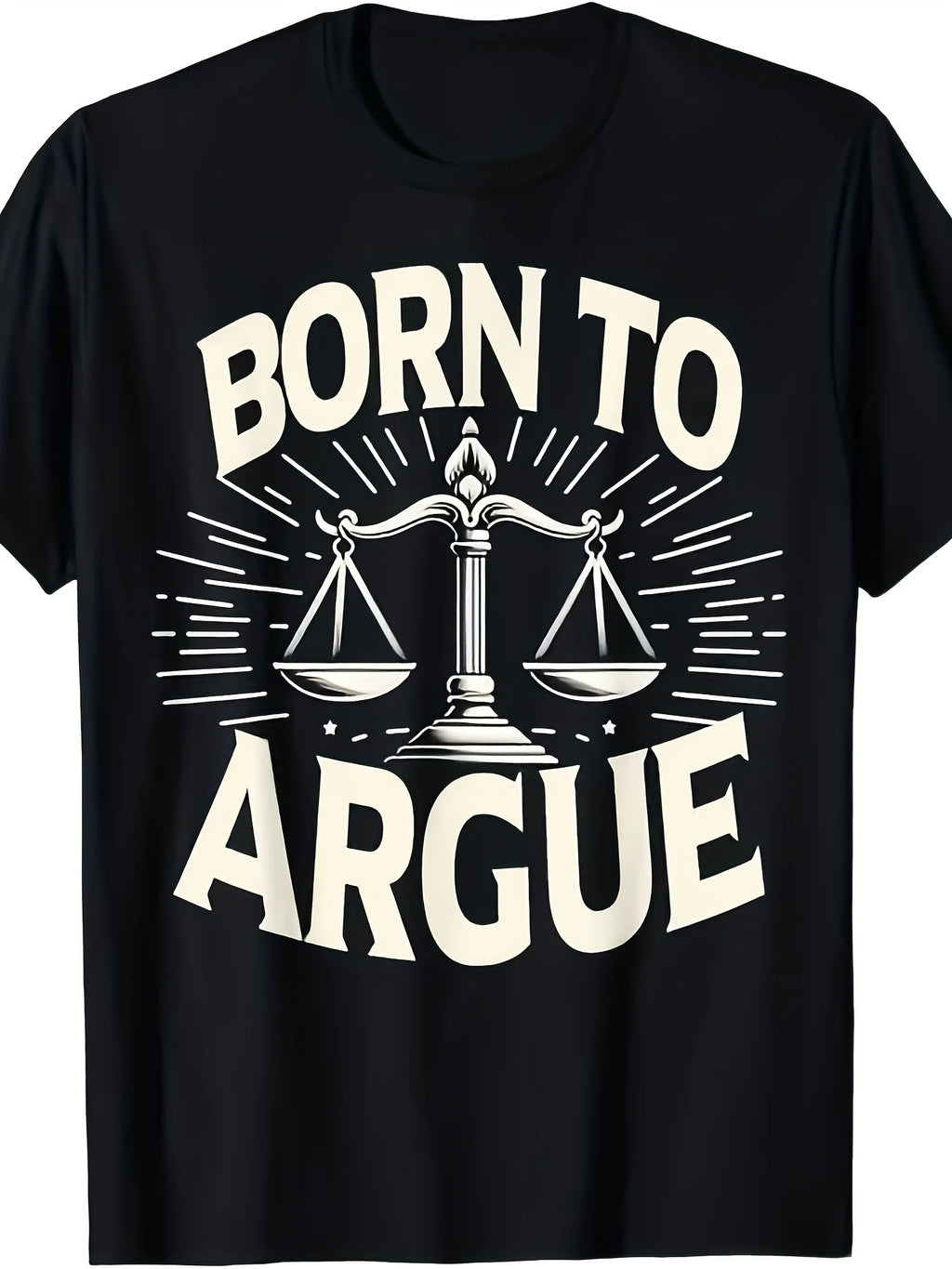 Men's t-shirts  Luxury Anime Summer 100% cotton Born To Argue Printing Short sleeve tee High quality Luxury