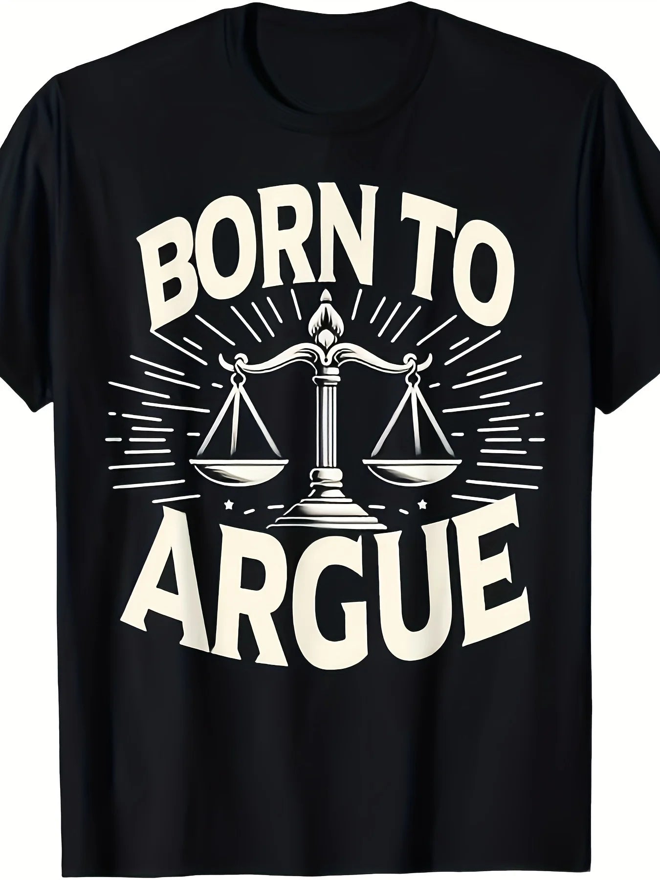 Men's t-shirts  Luxury Anime Summer 100% cotton Born To Argue Printing Short sleeve tee High quality Luxury