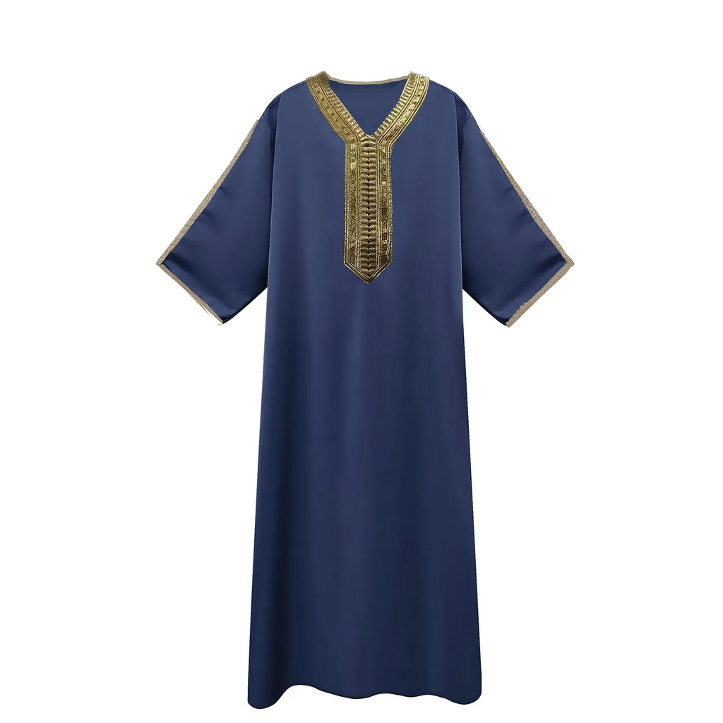 Men's Long Sleeve Embroidered Long Shirt premium Loose Clothing Arabian